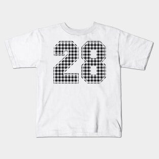 Plaid Number - 0 - Dark Kids T-Shirt